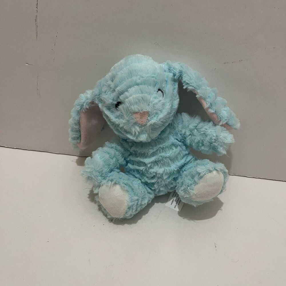 Hobby Lobby Blue Plush 6" Bunny Rabbit Stuffed Animal Pink Ears Soft Easter Toy